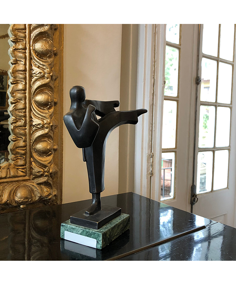 imagem do produto Escultura Lutador by Nick em Bronze 20cm EBZ322 For�a e Express�o Art�stica