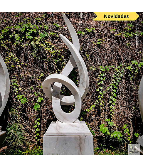 imagem de Escultura Lux Pietra Mrmore Branco 150cm - EMP745