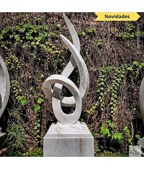 imagem de Escultura Lux Pietra Mármore Branco 150cm - EMP745