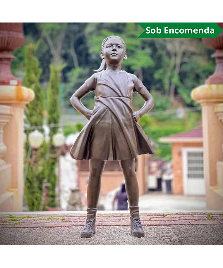 imagem do produto Escultura Menina Destemida em Bronze 130cm - EBZ701 Projetos de Paisagismo