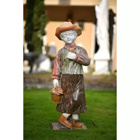 imagem de Escultura Menina Primavera em Mármore 98cm - EMP764 Arte Clássica para Jardins 