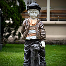 imagem do produto Escultura Menino e Cachorro M�rmore Color 100cm - EMP761 Arte Decorativa 
