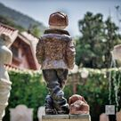 imagem do produto Escultura Menino e Cachorro M�rmore Color 105cm - EMP762 Destaque no Paisagismo