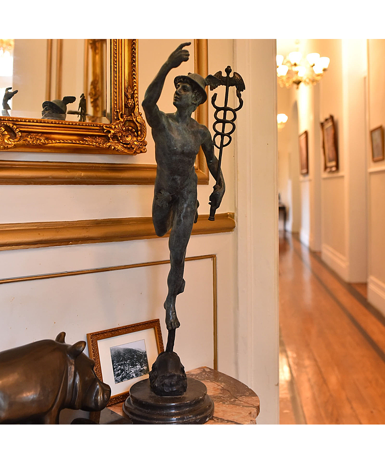 imagem do produto Escultura Merc�rio em Bronze 87cm EBZ574 Movimento e Eleg�ncia