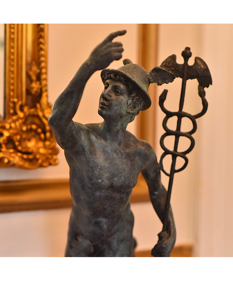 imagem do produto Escultura Merc�rio em Bronze 87cm EBZ574 Movimento e Eleg�ncia