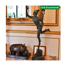 imagem do produto Escultura Merc�rio em Bronze 87cm EBZ574 Movimento e Eleg�ncia