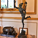 imagem do produto Escultura Merc�rio em Bronze 87cm EBZ574 Movimento e Eleg�ncia