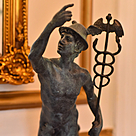 imagem do produto Escultura Merc�rio em Bronze 87cm EBZ574 Movimento e Eleg�ncia