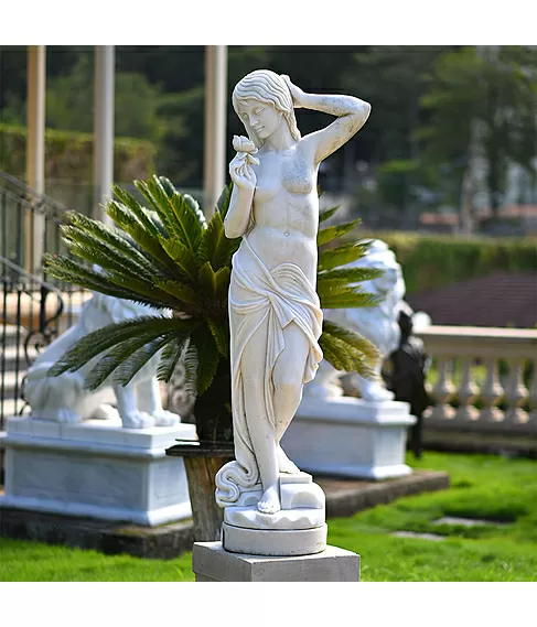 imagem de Escultura Mulher com Rosa 160cm - EMP466