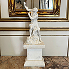 imagem do produto Escultura Netuno em M�rmore Branco 85cm EMP613 Poder e Eleg�ncia Cl�ssica
