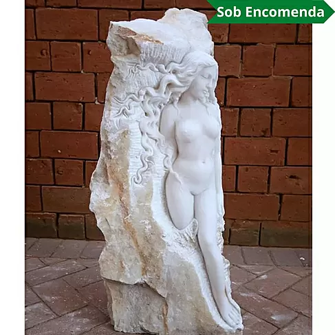 imagem de Escultura Ninfa em Alto Relevo 80cm - EMP284 Destaque no Paisagismo