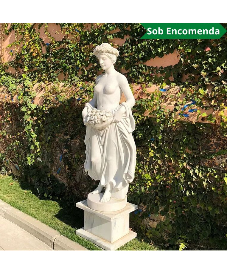 imagem do produto Escultura Ninfa Floral em M�rmore 160cm - EMP469 Design Cl�ssico e Refinado