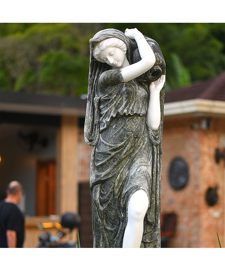 imagem do produto Escultura Ninfa Nereide em M�rmore 160cm - FMP239 Destaque no Jardim