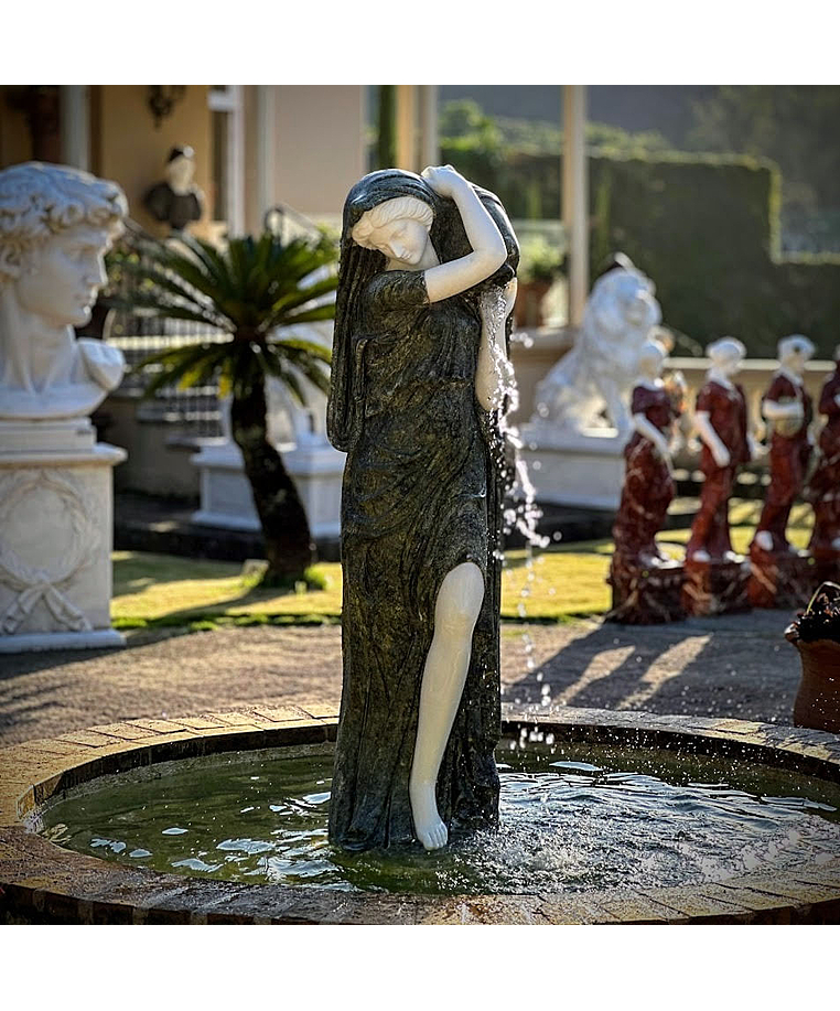 imagem do produto Escultura Ninfa Nereide em M�rmore 160cm - FMP239 Destaque no Jardim