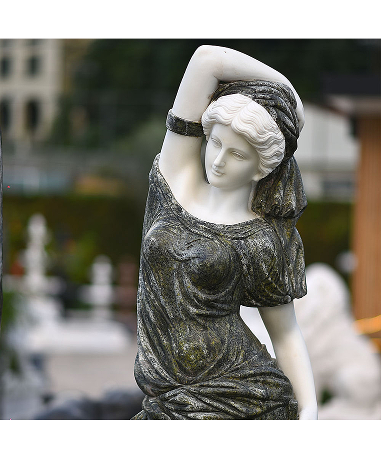 imagem do produto Escultura Ninfa Nereide II em M�rmore 160cm - FMP240 Jardins Sofisticados