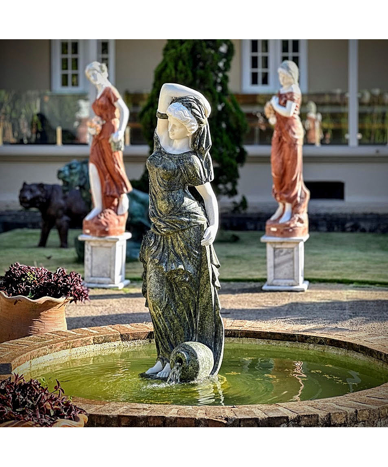 imagem do produto Escultura Ninfa Nereide II em M�rmore 160cm - FMP240 Jardins Sofisticados