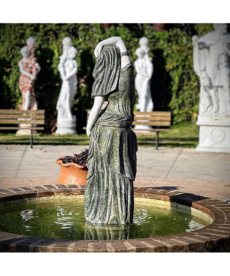 imagem do produto Escultura Ninfa Nereide II em M�rmore 160cm - FMP240 Jardins Sofisticados