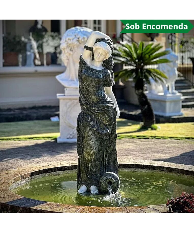 imagem do produto Escultura Ninfa Nereide II em M�rmore 160cm - FMP240 Jardins Sofisticados