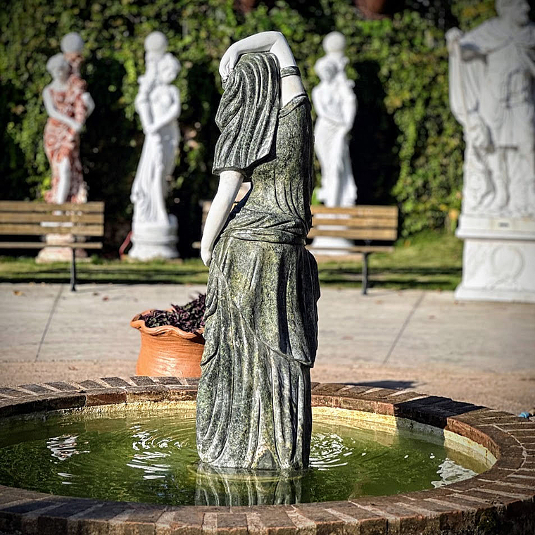 imagem do produto Escultura Ninfa Nereide II em M�rmore Verde 160cm - FMP240