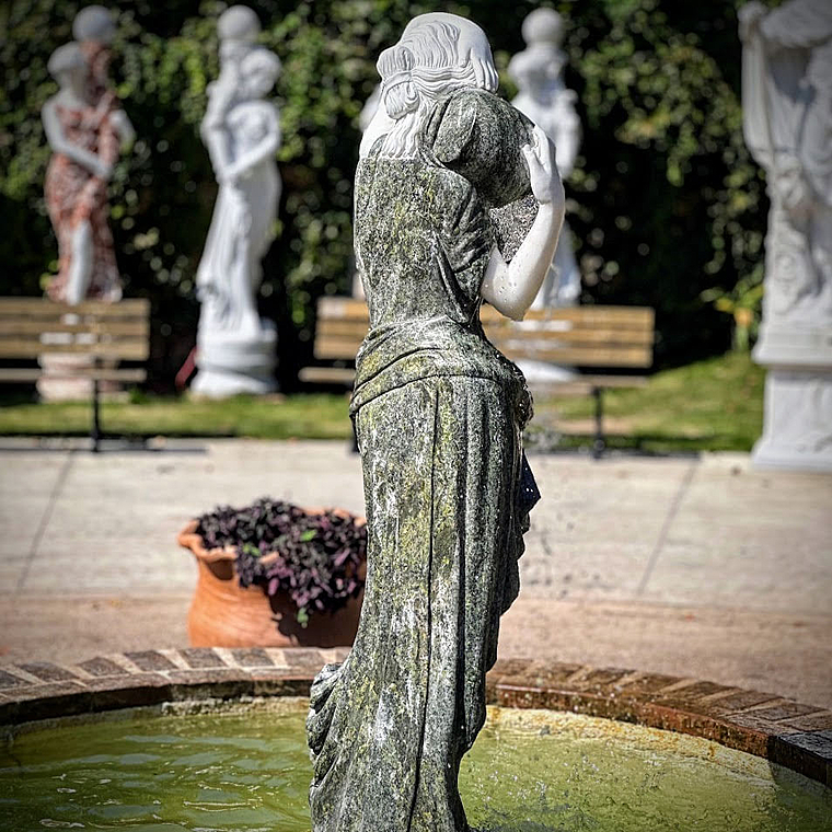 imagem do produto Escultura Ninfa Nereide III em M�rmore 160cm - FMP241 Eleg�ncia Cl�ssica para Projetos de 