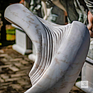 imagem do produto Escultura Ondas de Pedra M�rmore Branco 120cm - EMP738 Arte Decorativa Contempor�nea