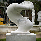 imagem do produto Escultura Ondas de Pedra M�rmore Branco 120cm - EMP738 Arte Decorativa Contempor�nea
