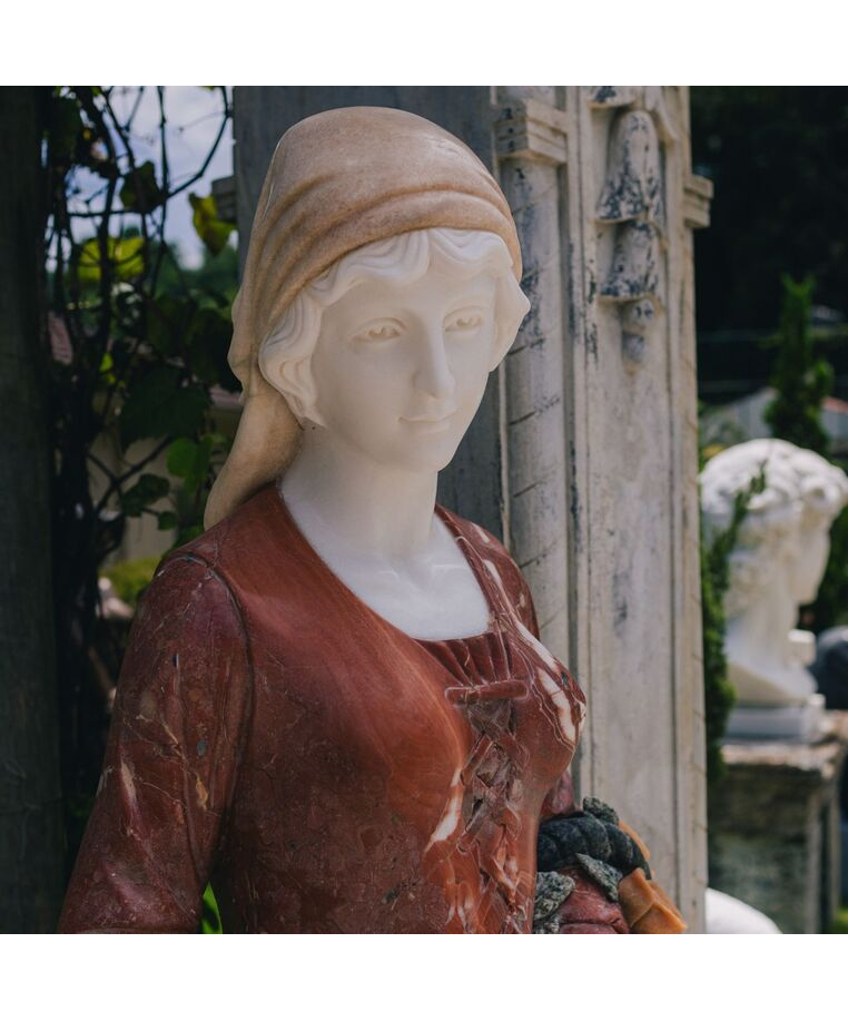 imagem do produto Escultura Outono Par M�rmore Rosso 158cm - EMP393 Eleg�ncia e Arte Cl�ssica