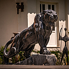 imagem do produto Escultura Pantera M�rmore Preto 120cm - EMP548D