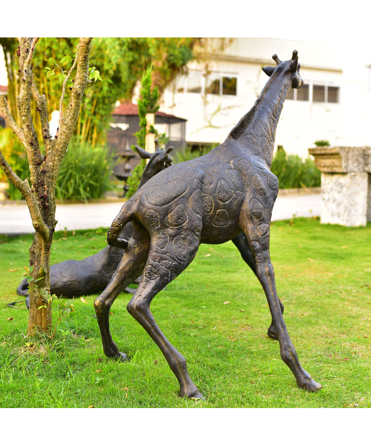 imagem do produto Escultura Par de Girafas em Bronze 125cm EBZ533 Eleg�ncia e Harmonia
