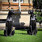 imagem do produto Escultura Par de Guepardos em Bronze 100cm - EBZ719 Paisagismo de Luxo