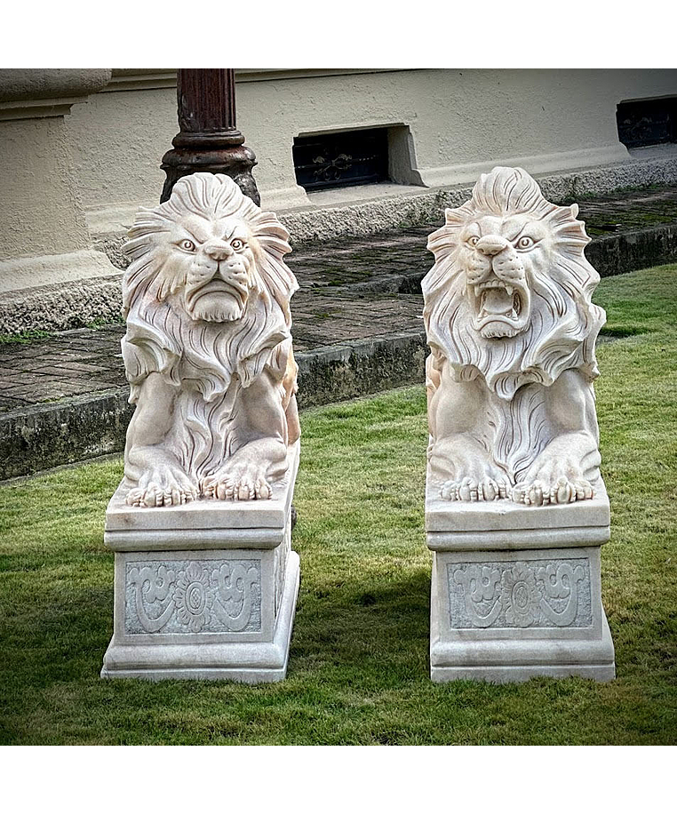 imagem do produto Escultura Par de Le�o Deitado G 100cm - EMP377