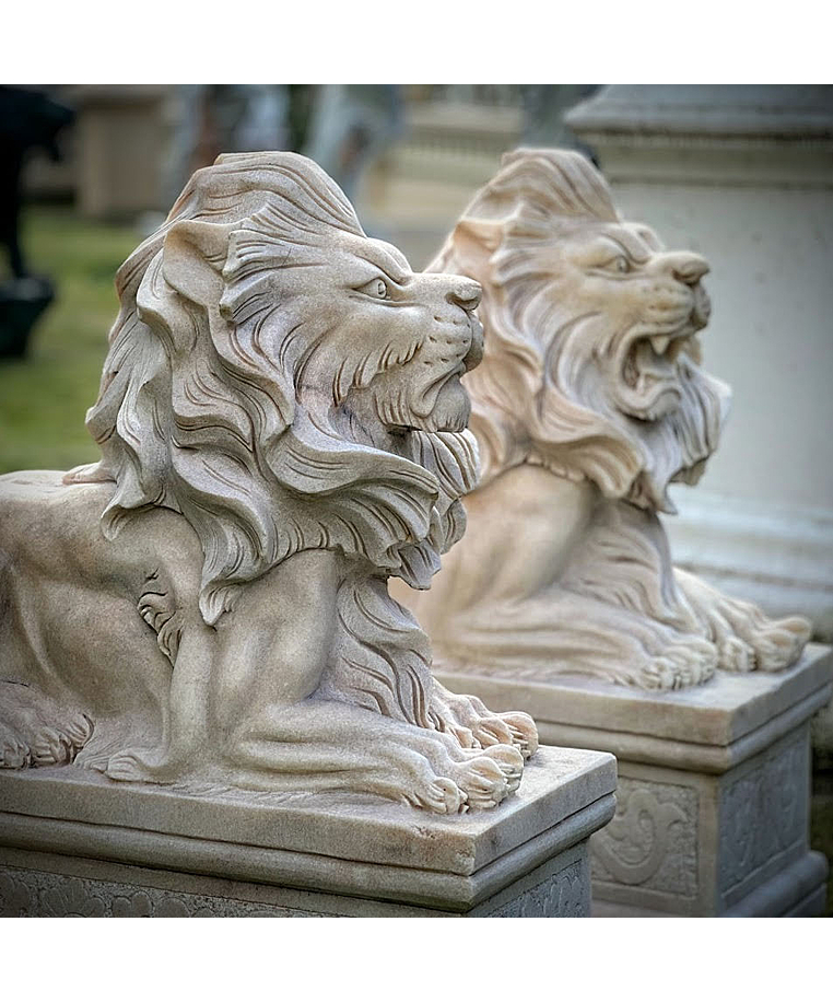 imagem do produto Escultura Par de Le�o Deitado G 100cm - EMP377