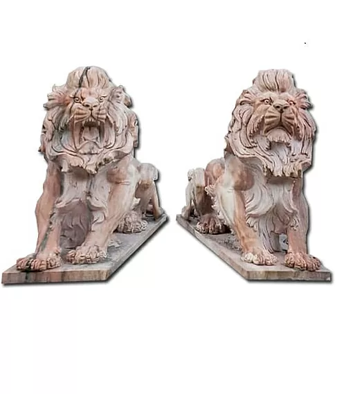 imagem de Escultura Par de Leo Rosado 170cm - EMP424
