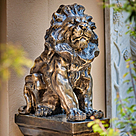 imagem do produto Escultura Par de Le�es com Base em Bronze 120cm - EBZ608