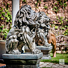 imagem do produto Escultura Par de Le�es com Base em Bronze 120cm - EBZ608