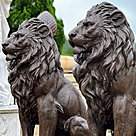 imagem do produto Escultura Par de Le�es em Bronze 130cm - EBZ612