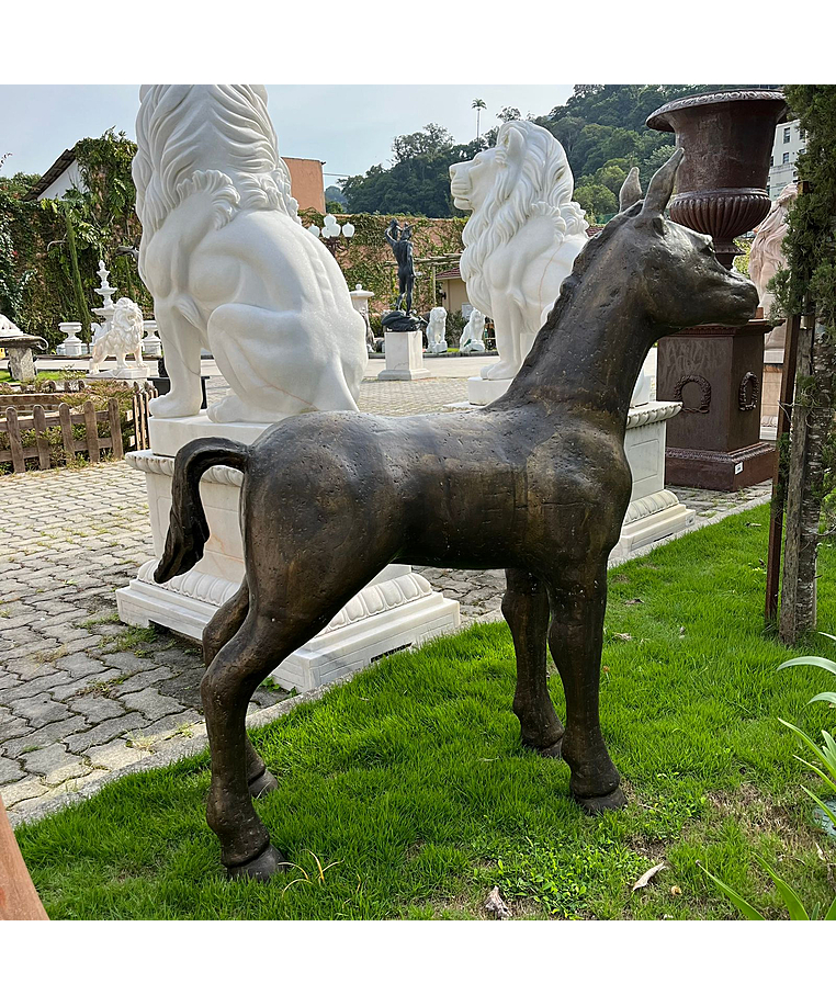 imagem do produto Escultura Potro de Bronze 120cm - VRBZ331 Charme e For�a para Haras
