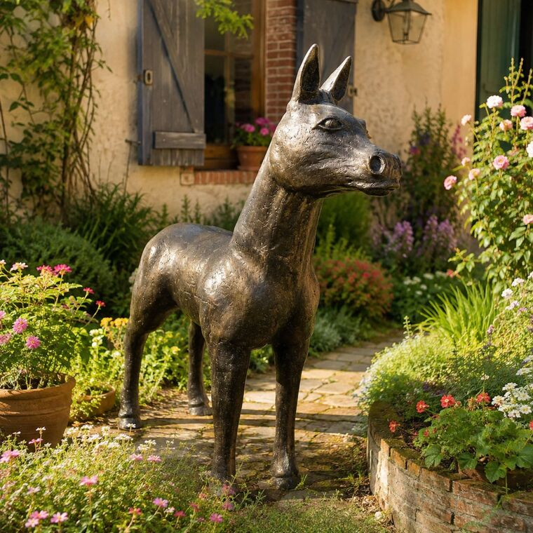 imagem do produto Escultura Potro de Bronze 120cm - VRBZ331 Charme e For�a para Haras