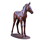 imagem do produto Escultura Potro em Ferro Fundido 121cm VRFF242 Movimento e Eleg�ncia