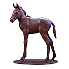 imagem do produto Escultura Potro em Ferro Fundido 121cm VRFF242 Movimento e Eleg�ncia