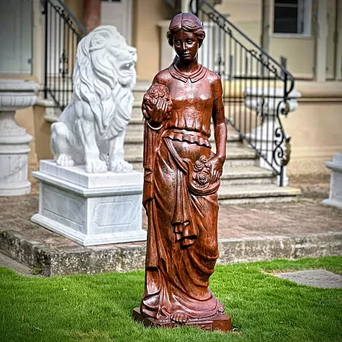 imagem de Escultura Primavera de Ferro Fundido 170cm - EF385 Elegância Clássica