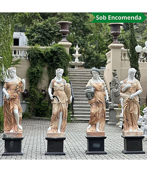 imagem de Escultura Quatro Estaes do Ano Rosa 160cm - EMP426