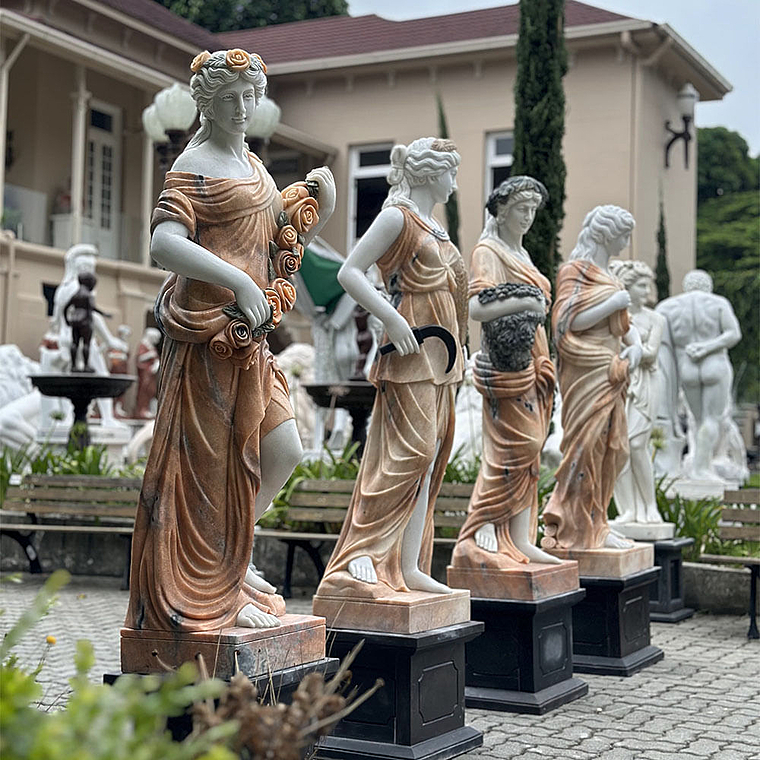 imagem do produto Escultura Quatro Esta��es do Ano Rosa 160cm - EMP426 Destaque Escultural para Jardim