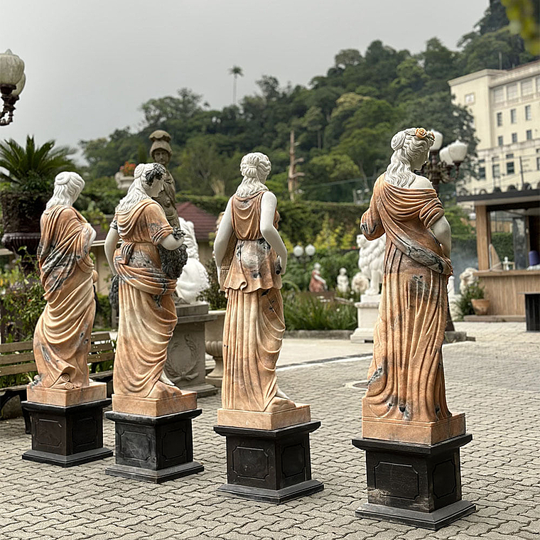 imagem do produto Escultura Quatro Esta��es do Ano Rosa 160cm - EMP426 Destaque Escultural para Jardim