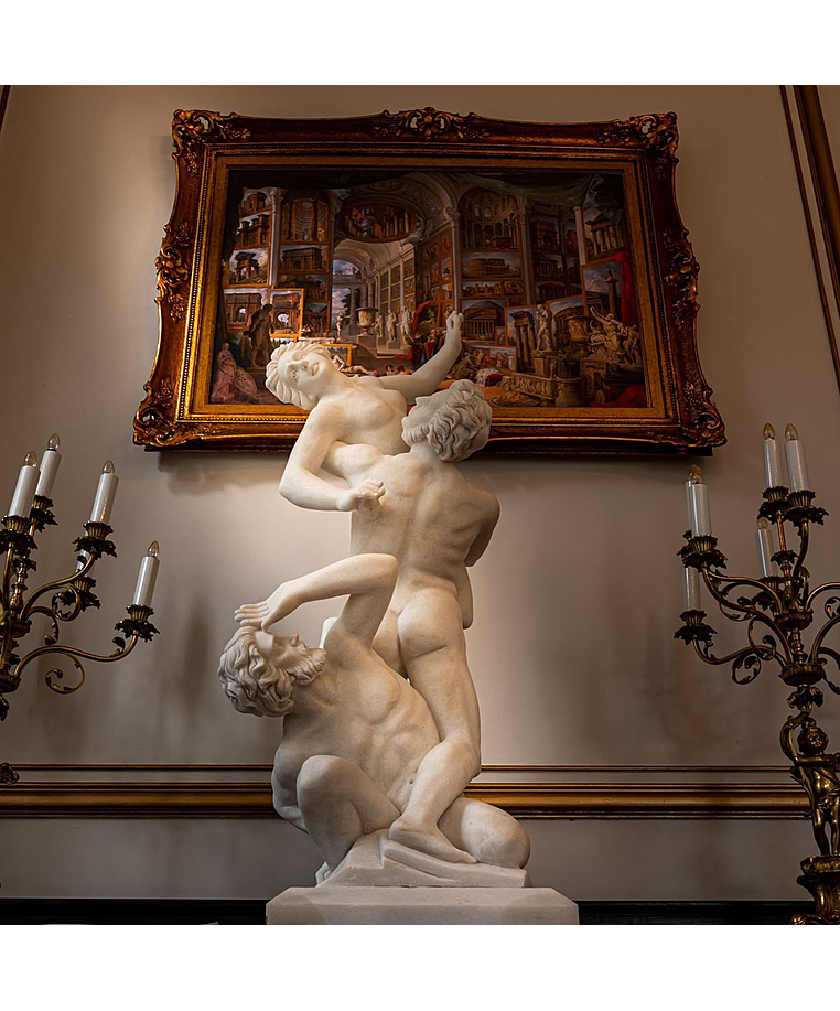 imagem do produto Escultura Rapto de Sabina em M�rmore 120cm EMP486 Arte Cl�ssica Monumental