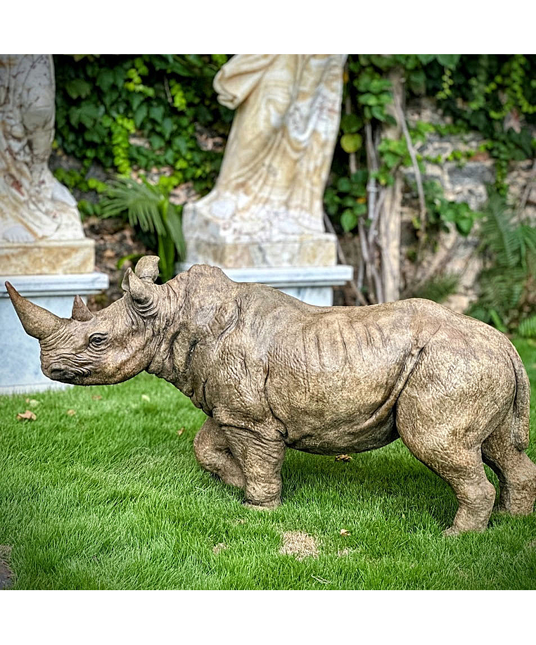 imagem do produto Escultura Rhino em Bronze 130cm - EBZ613
