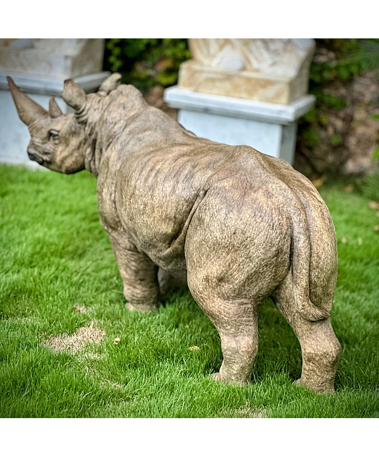 imagem do produto Escultura Rhino em Bronze 130cm - EBZ613