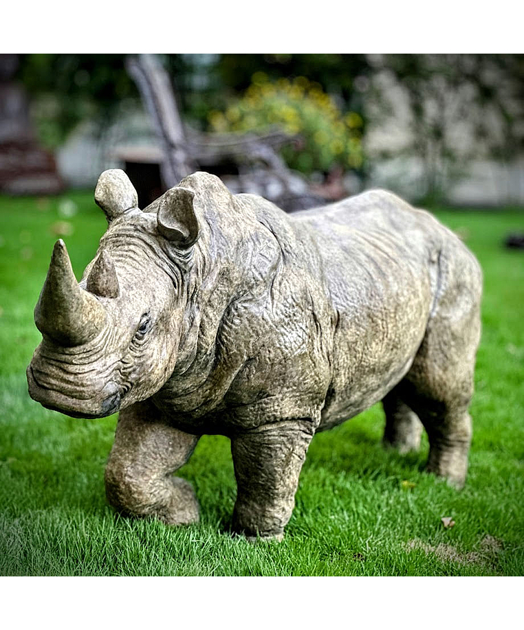 imagem do produto Escultura Rhino em Bronze 130cm - EBZ613