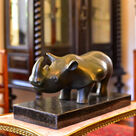 imagem do produto Escultura Rinoceronte de Bronze 45cm -  EBZ551