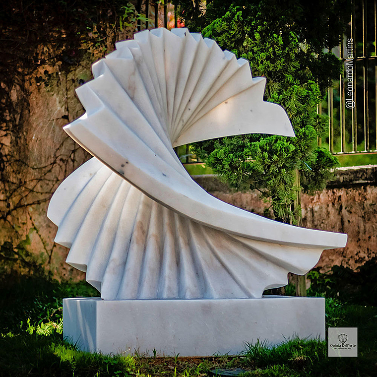 imagem do produto Escultura Ritmo Cont�nuo M�rmore Branco 120cm - EMP737 Arte Moderna Decorativa